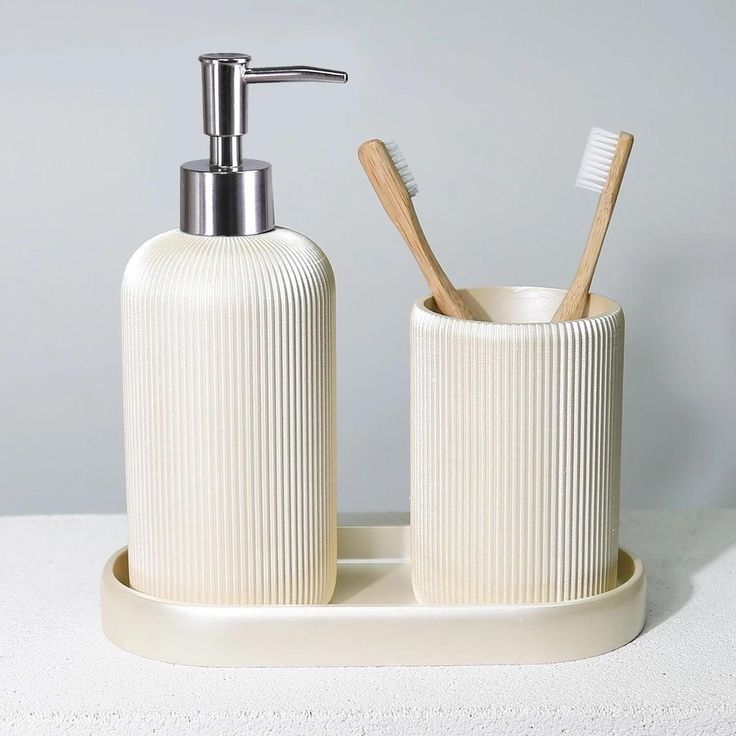 Fluted Ivory Vitrified Bath & Vanity Trio