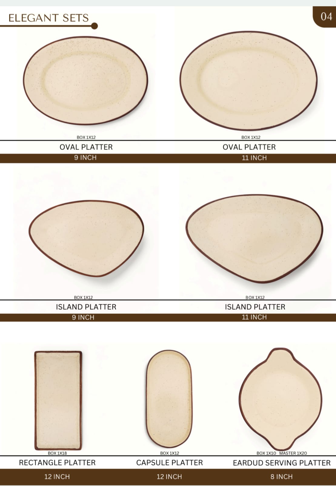 Artisanal 5-Piece Ceramic Serving Platter & Appetizer Dish Suite