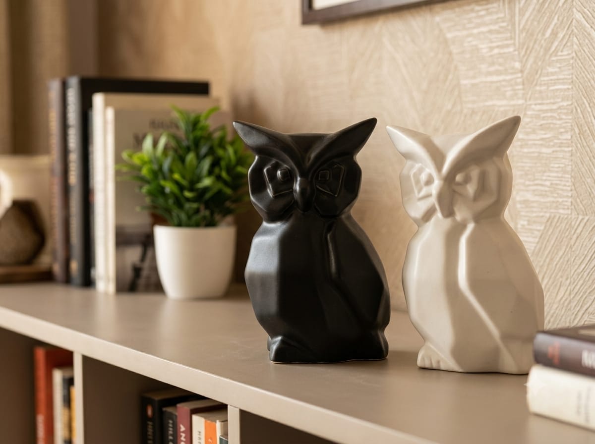 Geometric Faceted Owl Pair